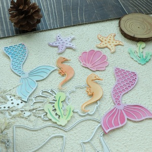 1pc Fustelle in metallo a forma di <span class=keywords><strong>organismo</strong></span> marino per la creazione di biglietti, fustelle decorative per scrapbooking fai da te e lavori artigianali - Product Image 4