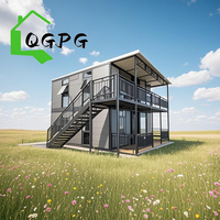 Casa Contenedor Prefabricada Moderna Expandible de Dos Pisos y 20 Pies, Transpirable, con Cocina, Espacio de Vivienda Portátil