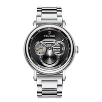 Herrenuhr Skelett Automatische Mechanische Uhr Mehrfarbiges Zifferblatt Wasserdichte Armbanduhr Großhandel Reloj Automatico Esqueleto