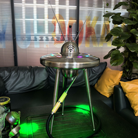 Chicha de grande taille en acier inoxydable, design unique, éclairage intégré, vente en gros