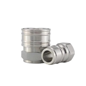 Nuevo Acoplador Hidráulico de Desconexión Rápida, Acoplador de Manguera Unidireccional de Acero Inoxidable, 3915 PSI, ISO 7241 - Product Image 1
