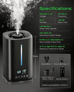 Humidificateur à ultrasons 25W pour terrarium de reptiles, idéal pour les tortues, les caméléons, les grenouilles, les serpents, les lézards, les habitats, les jardins et la maison - Product Image 4