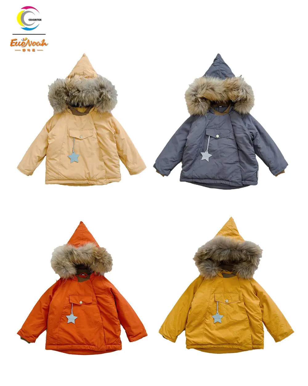 男の子と女の子キッズウィンターコートユニセックスベビーウィンタージャケットフード付き幼児服冬用