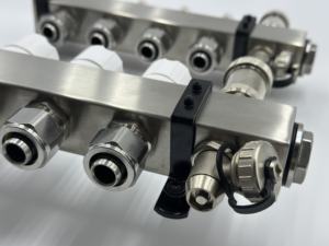 Colector de Acero Inoxidable para Calefacción por <span class=keywords><strong>Suelo</strong></span> <span class=keywords><strong>Radiante</strong></span> con Termostato de <span class=keywords><strong>3</strong></span> Vías, Distribuidor de Agua PEX, Fácil Instalación - Product Image 4