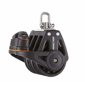 Poulie à roulement à billes Master BP-7212F à trois roues/ rotative/ à serrage par corde, diamètre de roue 72 mm, diamètre de fil 12 mm, pour quincaillerie marine - Product Image 1