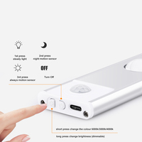 Lampu kabinet Sensor gerak Led, lampu lemari pakaian dapur dapat diisi ulang, lampu kabinet Sensor gerak 40cm 60cm 80cm
