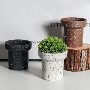 Grand pot de plantes succulentes ananas vert Pot de fleurs en ciment nordique moderne minimaliste pour le sol ou la suspension - Product Image 5