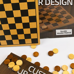 Alta qualità Custom in legno <span class=keywords><strong>dama</strong></span> scacchiera <span class=keywords><strong>gioco</strong></span> <span class=keywords><strong>da</strong></span> tavolo educativo giocattolo giochi <span class=keywords><strong>da</strong></span> tavolo <span class=keywords><strong>dama</strong></span> - Product Image 3