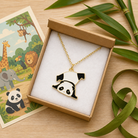 Vente en gros collier panda en alliage de zinc pendentif animal triple fille bijoux enfants cadeau étudiant pendentif colliers en métal
