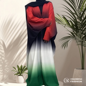 New Arrival Ombre Color <b>Abaya</b> Kimono with Batwing Sleeve <b>for</b> Muslim <b>Women</b> 6750# - Product Image 1