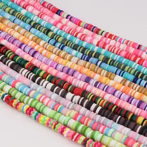 SOJI, venta al por mayor, alta calidad, 6mm, mezcla de colores, cuentas espaciadoras de arcilla suelta suave, cuentas de arcilla polimérica para fabricación de joyas, manualidades DIY