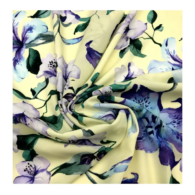 Pearl Chiffon Fabric Digital Print Fabric for Lady Dress Lady chiffon print fabric