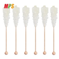 Fabricant de sucettes de roche violettes personnalisées Tout naturel emballé individuellement Premium Coffee Rock Candy Large Swizzle Sugar Sticks
