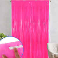 Prix de gros 1x2m Rideaux à franges en feuille de PET couleur arc-en-ciel, Décor suspendu pour photomaton, Néon, Thanksgiving, Ramadan