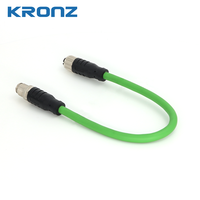 Connecteur étanche KRONZ Ethernet M12 8 broches X-code femelle vers câble de connexion M12 mâle, câble réseau Gigabit Cat6A