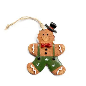 姜饼装饰品聚树脂圣诞装饰品美味传统饼干姜饼人设计圣诞装饰