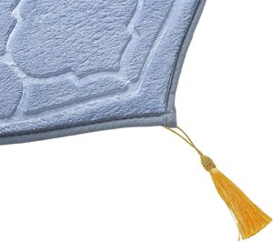 Tappetino da <span class=keywords><strong>Preghiera</strong></span> Islamico con Design ad Arco, Schiuma Memory Spessa, Frange - Essenziale per l'Eid e le Preghiere Quotidiane - Product Image 4