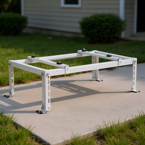 Adjustable Anti <b>Vibration</b> Stand For 9000 24000 Btu <b>Mini</b> Split Units Ground Mount Metal Frame - Product Image 2