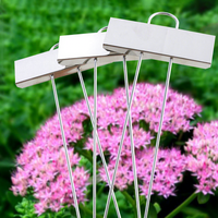 Marqueur de plantes en aluminium en forme de T pour jardin extérieur, couleur blanche, étiquette toutes saisons, personnalisable