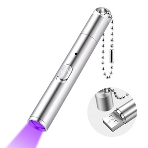 Linterna UV de 365nm 395nm Recargable por USB para Curado de Gel de Uñas, Curado de Resina, Verificación de Billetes, Linterna de Luz Negra - Product Image 1