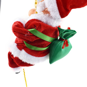 Père Noël électrique en peluche, jouet qui grimpe aux cordes et aux échelles, perles, musique, cadeau <span class=keywords><strong>de</strong></span> Noël, décoration - Product Image 3