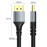 Usine bas quantité minimale de commande OEM ODM personnalisé DP 1.4 câbles 8K Displayport câble DP 2.1 affichage port câble 1.8 m pour HDTV vidéo PC ordinateur portable TV