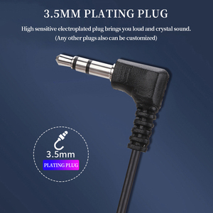 Auricolari a Gancio Morbido a Forma di <span class=keywords><strong>D</strong></span>, Monoauricolari con Clip da 3,5mm, Cuffie Cablate per Telefono, Laptop, PC, Conferenze, Sistema Guida Turistica - Product Image 6