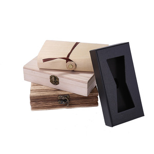 Bamboo Packaging Box Handmade Custom Bow Tie Lapel Pins Wooden Bamboo Vintage Gift Box Recycle paper box packaging