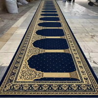 Tapis de prière linéaire sur mesure de largeur standard, absorption acoustique, mur à mur, directement de l'usine, pour projets commerciaux de mosquées