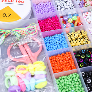 24 boîtes de perles de verre de couleur unie, perles de riz, bracelet tissé, collier, matériel de bricolage fait à la main, accessoires de bijoux - Product Image 1