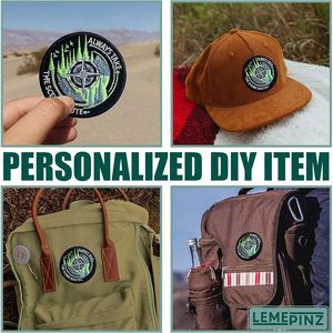 Parche Bordado Personalizado de 3 Pulgadas con Diseño de Brújula, para Coser o Planchar, Aplique de Viaje con Diseño de Ruta Escénica - Product Image 5