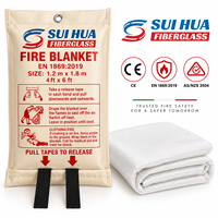 Couverture anti-feu en fibre de verre EN 1869:2019 en gros avec pochette de rangement pour importateurs, distributeurs et grossistes en Italie