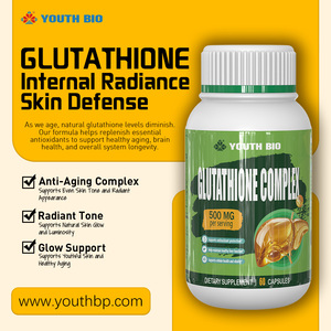 L-Glutathion Réduit de Qualité Supérieure 500mg Formule de Soin Corporel et de Rafraîchissement Interne à Neuf Nutriments pour Adultes Unisexe – En Stock, Vente en Gros, OEM - Product Image 2