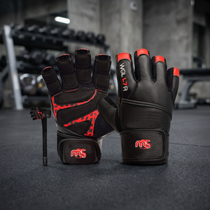 Guantes de Gimnasio de Cuero MAS para Levantamiento de Pesas, Transpirables, Certificados ISO 9001/CE, Tallas S-XXL, para Entrenamiento, Fisicoculturismo, Fitness y Ciclismo - Product Image 3
