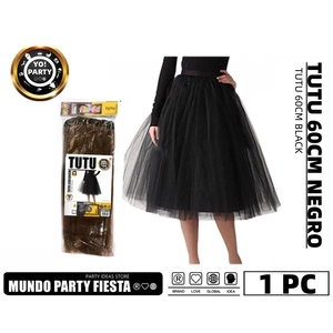 Gonna Vintage da 60CM con orlo dritto nero in Tulle con stampa con decorazioni a bottone in tessuto traspirante lungo fino al pavimento naturale senza vita - Product Image 1