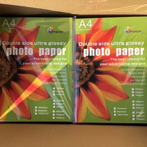 180 gr/m² Çift Taraflı Parlak Fotoğraf Kağıdı 50 Yaprak Su Geçirmez Toptan Premium A3 A4 Mürekkep Püskürtmeli Yazıcılar için Mürekkep Püskürtmeli Fotoğraf Kağıdı - Product Image 1