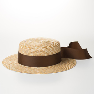 Sombrero de Paja Plano Ancho Personalizado, Sombrero de Playa, Sombrero de Sol para Mujer, Protección Solar para Viajes al Aire Libre, Verano - Product Image 6