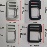 Boucle en G plate en aluminium, boucle de verrouillage en métal pour sangle de ceinture, ajusteurs latéraux de 20 mm et 25 mm pour sacs à dos et quincaillerie de sacs
