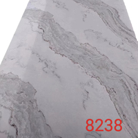 Chine prix d'usine revêtement UV grain de marbre panneau rigide 4x8 étanche PVC feuille de marbre panneau mural rustique intérieur design plastique