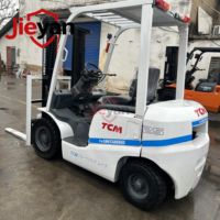 Chariot élévateur diesel japonais d'occasion TCM 1,5 tonne, petit chariot élévateur à moteur diesel à combustion interne, maintenant disponible – Vente chaude
