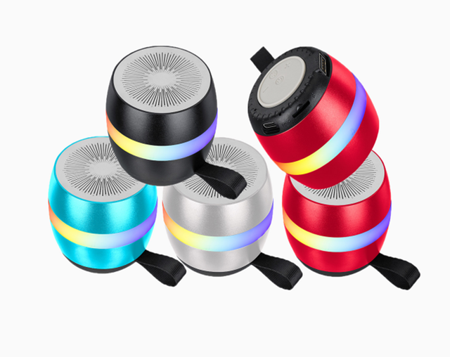 New Mini RGB Light-Up Outdoor for 5.0 Wireless Speaker with Card Slot USB Port Portable Home Use