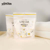 Toalla Facial Comprimida Desechable de Tela No Tejida, Esenciales de Baño, Envuelta Individualmente, Portátil para Viajes, OEM, Biodegradable