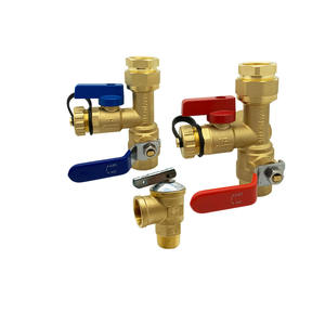 Kit Valvola <span class=keywords><strong>per</strong></span> <span class=keywords><strong>Scaldabagno</strong></span> Istantaneo 3/4 IPS Personalizzato - Ottone con Valvola di Sicurezza - Product Image 3