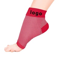 Logo personnalisé Chaussettes de compression à bout ouvert Récupération du pied Manchon Fasciite plantaire Chaussette sans orteil Cheville Polyester Chaussettes en nylon