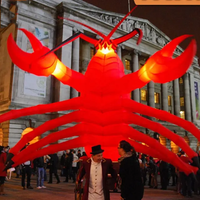 Événement de décoration géant avec écrevisses gonflables, modèle d'animal en forme de homard ou de crevette gonflable, ballon à vendre