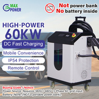 Chargeur EV portable à une seule prise, 80 kW, entrée d'alimentation CA triphasée 480 V, station de charge rapide DC mobile pour BYD Tesla