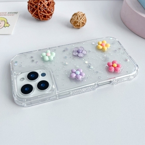 Long lanh Epoxy hoa 5g TPU 3D Phụ kiện chống sốc Pro <span class=keywords><strong>2025</strong></span> Bling bướm mới trong suốt <span class=keywords><strong>A5</strong></span> sang trọng 4G điện thoại di động trường hợp - Product Image 4