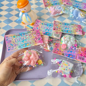 Influencer Popular Food Toy Cake Waffle Donut Stress Relief Squishy Toy for Youth 15-35 Years Old - Product Image 4