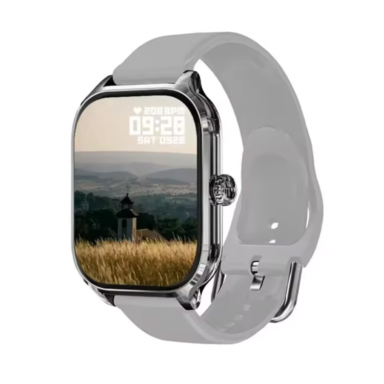 1 Gray ---Silicone Strap