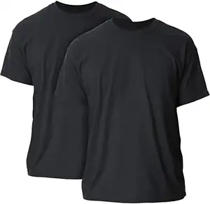 Vendita all'ingrosso mens tshirt formato americano-Uomo nero t-shirt di Estate del Commercio All'ingrosso di Stampa di Alta Qualità del Cotone della maglietta degli uomini di grande formato americano